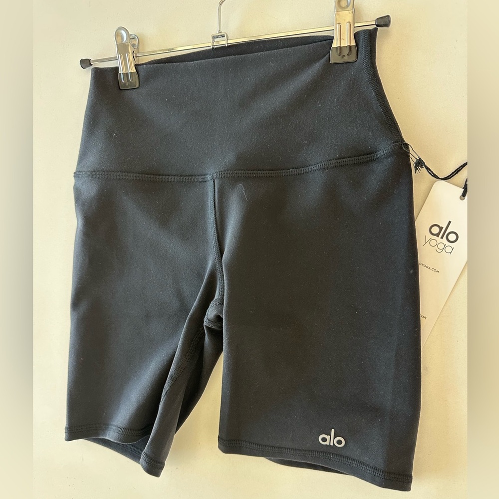 ALO Yoga Black High-Waisted Bike Shorts